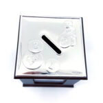 Toy Motif Money Box With Photo Frame And Mahogany Finish Finished In 925 English Hallmarked Sterling Silver 8 Toy Motif Money Box With Photo Frame And Mahogany Finish Finished In 925 English Hallmarked Sterling Silver