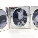 Triple Oval Folding Travel Photo Frame Finished In 925 English Hallmarked Sterling Silver 1 Triple Oval Folding Travel Photo Frame Finished In 925 English Hallmarked Sterling Silver