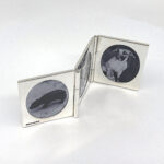 Triple Oval Folding Travel Photo Frame Finished In 925 English Hallmarked Sterling Silver 9 Triple Oval Folding Travel Photo Frame Finished In 925 English Hallmarked Sterling Silver