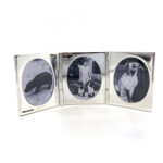 Triple Oval Folding Travel Photo Frame Finished In 925 English Hallmarked Sterling Silver 11 Triple Oval Folding Travel Photo Frame Finished In 925 English Hallmarked Sterling Silver