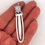 Turtle Bookmark With Moving Articulated Detail Finished In 925 English Hallmarked Sterling Silver