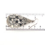 Woven Hatch Design Teardrop Earrings Finished In 925 English Hallmarked Sterling Silver