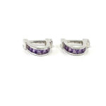 Amethyst Wrap Around Cufflinks Set With Amethyst In 925 English Hallmarked Sterling Silver