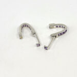 Amethyst Wrap Around Cufflinks Set With Amethyst In 925 English Hallmarked Sterling Silver
