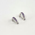 Amethyst Wrap Around Cufflinks Set With Amethyst In 925 English Hallmarked Sterling Silver