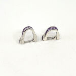 Amethyst Wrap Around Cufflinks Set With Amethyst In 925 English Hallmarked Sterling Silver