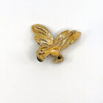 Bee Pin Brooch With Enamel And Sparkling Czech Crystals | Gold Plated