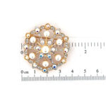 Snow Flake Pendant Gold Plated Metal Alloy Set With Clear Czech Crystals