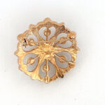 Snow Flake Pendant Gold Plated Metal Alloy Set With Clear Czech Crystals