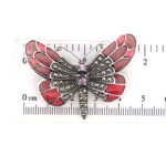Butterfly Brooch Art Nouveau Style With Amethyst Enamel And Marcasite Finished In 925 English Hallmarked Sterling Silver 2 Butterfly Brooch Art Nouveau Style With Amethyst Enamel And Marcasite Finished In 925 English Hallmarked Sterling Silver