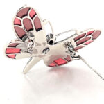 Butterfly Brooch Art Nouveau Style With Amethyst Enamel And Marcasite Finished In 925 English Hallmarked Sterling Silver 5 Butterfly Brooch Art Nouveau Style With Amethyst Enamel And Marcasite Finished In 925 English Hallmarked Sterling Silver