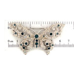 Butterfly Pin Brooch With Sparkling Czech Crystals | Rhodium Plated