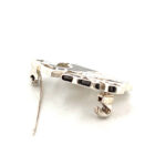 Cat Duo Brooch With Black And White Crushed Opal Resin, finished in 925 English Hallmarked Sterling Silver 5 Cat Duo Brooch With Black And White Crushed Opal Resin, finished in 925 English Hallmarked Sterling Silver