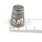 Cat Thimble Victorian Style Finished In 925 English Hallmarked Sterling Silver