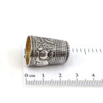 Cat Thimble Victorian Style Finished In 925 English Hallmarked Sterling Silver