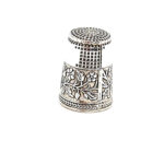 Cat Thimble Victorian Style Finished In 925 English Hallmarked Sterling Silver