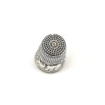 Cat Thimble Victorian Style Finished In 925 English Hallmarked Sterling Silver