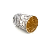 Cat Thimble Victorian Style Finished In 925 English Hallmarked Sterling Silver