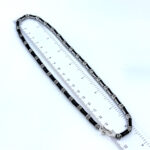 Bamboo Style Choker Necklace With Black Enamel And Marcasite Finished In 925 English Hallmarked Sterling Silver 2 Bamboo Style Choker Necklace With Black Enamel And Marcasite Finished In 925 English Hallmarked Sterling Silver