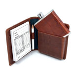 Croco Leather Golf Score Card and Flask Wallet Ari D Norman 6 Croco Leather Golf Score Card and Flask Wallet Ari D Norman