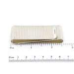 Double Sided Ribbed Money Clip Finished In 925 English Hallmarked Sterling Silver