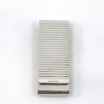 Double Sided Ribbed Money Clip Finished In 925 English Hallmarked Sterling Silver