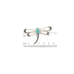 Dragonfly Pin Brooch Art Deco Style With Blue Topaz Marcasite And Mother Of Pearl Finished In 925 English Hallmarked Sterling Silver