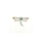 Dragonfly Pin Brooch Art Deco Style With Blue Topaz Marcasite And Mother Of Pearl Finished In 925 English Hallmarked Sterling Silver