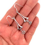 Drop Earrings Mackintosh Style Finished In 925 English Hallmarked Sterling Silver