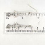 Drop Earrings Mackintosh Style Finished In 925 English Hallmarked Sterling Silver