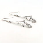 Drop Earrings Mackintosh Style Finished In 925 English Hallmarked Sterling Silver