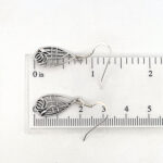 Drop Earrings Mackintosh Style Teardrop Floral Design Finished In 925 English Hallmarked Sterling Silver