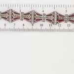 Elizabethan Style Bracelet Set with Red Enamel, Opal and Marcasite in 925 English Hallmarked Sterling Silver