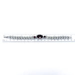 Elegant Bracelet Rhodium Plated Metal Alloy Set With Purple And Clear Czech Crystals