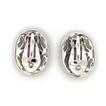 Victorian Style Clip On Earrings With Amethyst And Marcasite Detail Finished In 925 English Hallmarked Sterling Silver