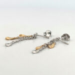 Drop Earrings With Gold Plating And Cubic Zirconia Finished In 925 English Hallmarked Sterling Silver