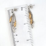 Drop Earrings With Gold Plating And Cubic Zirconia Finished In 925 English Hallmarked Sterling Silver