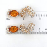 Elegant Drop Earrings With Enamel And Sparkling Czech Crystals | Gold Plated