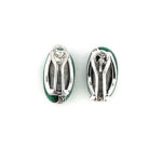 Elizabethan Style Drop Earrings With Green Enamel And Marcasite Detail Finished In 925 English Hallmarked Sterling Silver