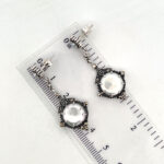 Victorian Style Drop Earrings With Cultured Pearl And Marcasite Detail Finished In 925 English Hallmarked Sterling Silver