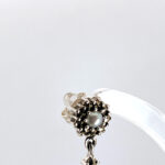 Victorian Style Drop Earrings With Cultured Pearl And Marcasite Detail Finished In 925 English Hallmarked Sterling Silver