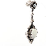 Victorian Style Drop Earrings With Cultured Pearl And Marcasite Detail Finished In 925 English Hallmarked Sterling Silver