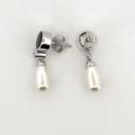 Elegant Drop Earrings With Enamel, Crystal And Pearl | 925 Sterling Silver 5 Elegant Drop Earrings With Enamel, Crystal And Pearl | 925 Sterling Silver