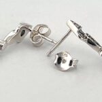 Art Deco Style Drop Earrings With Onyx Green Agate And Marcasite Detail Finished In 925 English Hallmarked Sterling Silver