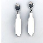 Art Deco Style Drop Earrings With Onyx Green Agate And Marcasite Detail Finished In 925 English Hallmarked Sterling Silver