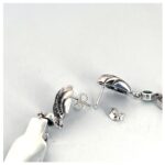 Art Deco Style Drop Earrings With Onyx Green Agate And Marcasite Detail Finished In 925 English Hallmarked Sterling Silver