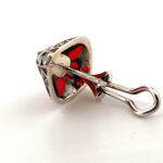 Elizabethan Style Earrings With Red Enamel Opal And Marcasite Detail Finished In 925 English Hallmarked Sterling Silver