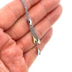 Necklace With Gold Plating And Cubic Zirconia Finished In 925 English Hallmarked Sterling Silver