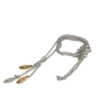 Necklace With Gold Plating And Cubic Zirconia Finished In 925 English Hallmarked Sterling Silver