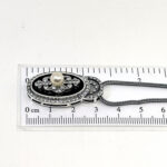 Art Deco Style Black Enamel Pearl And Crystal Necklace Finished In 925 English Hallmarked Sterling Silver